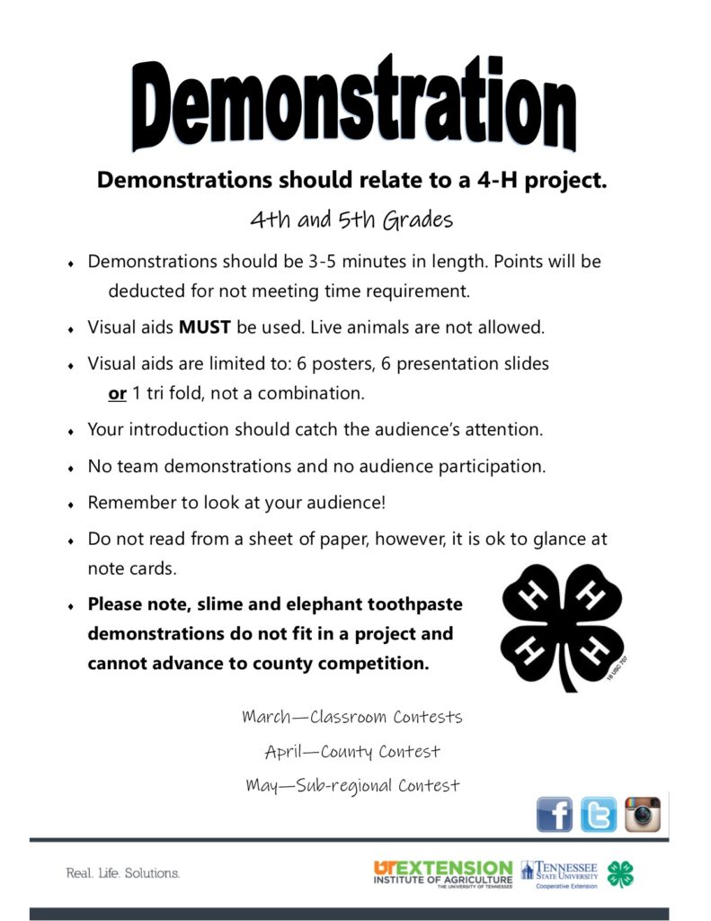 4-H Demonstration Poster