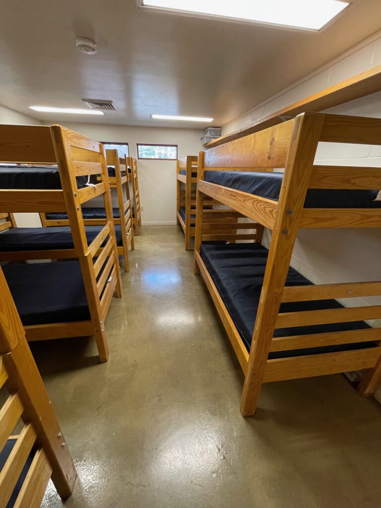 PICTURE OF WHAT THE BUNKS LOOK LIKE.